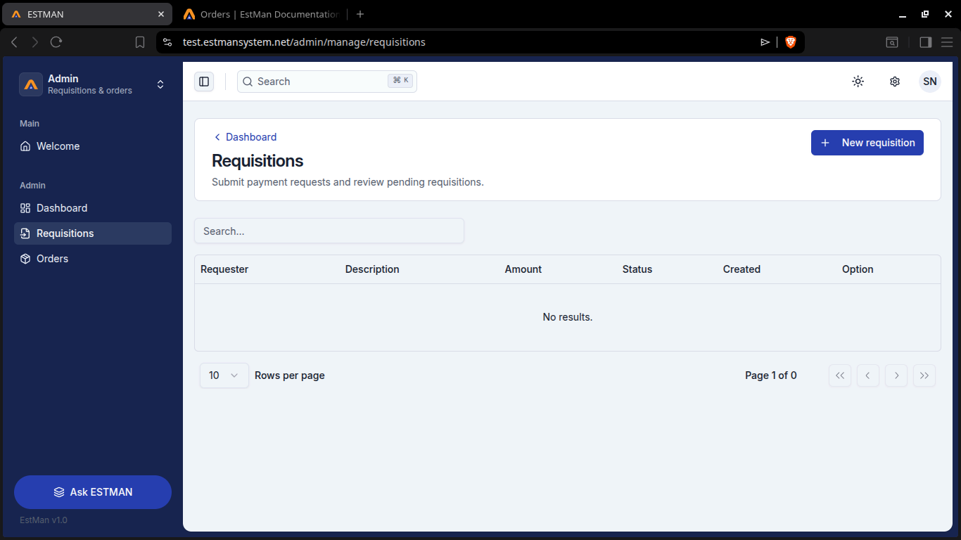 Requisitions