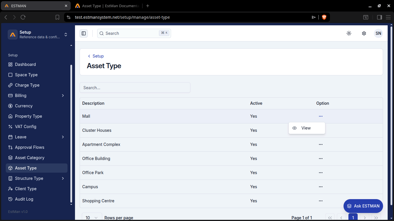Asset Type
