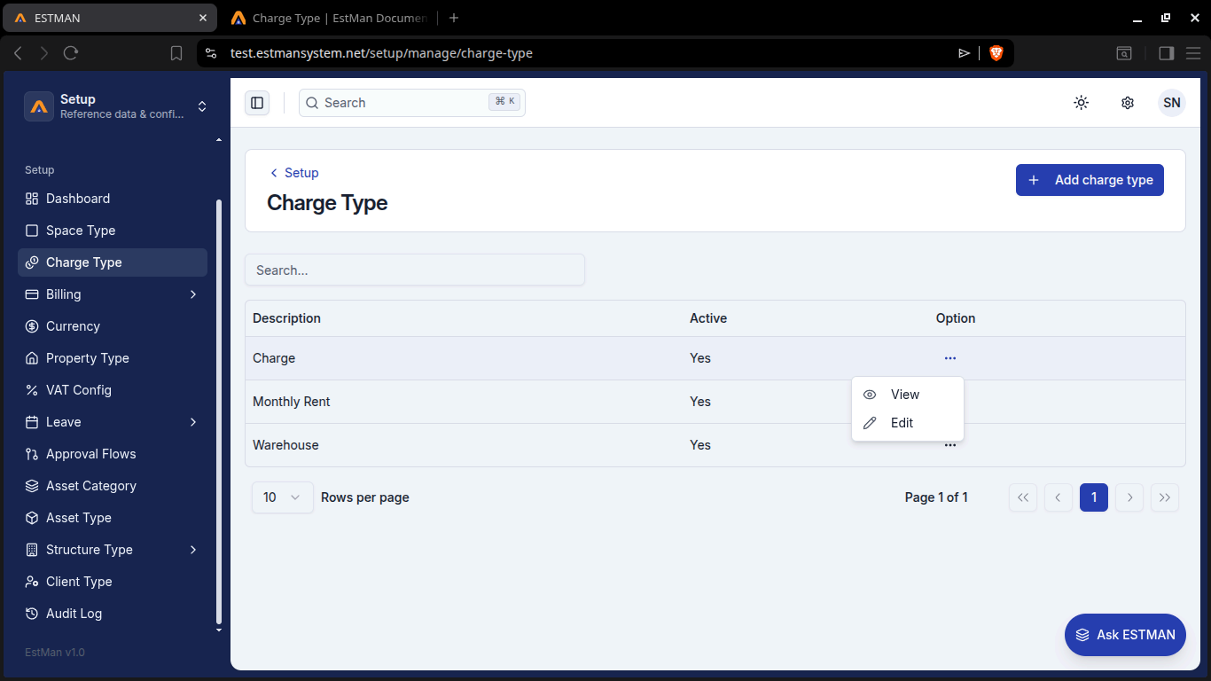 Charge Type