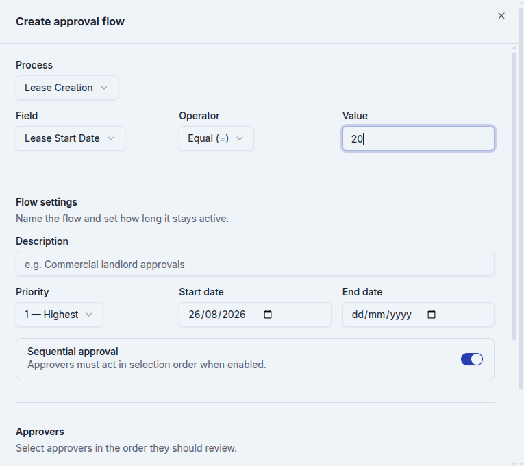 Create approval